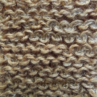 Thick hessian twine and plastic yarn